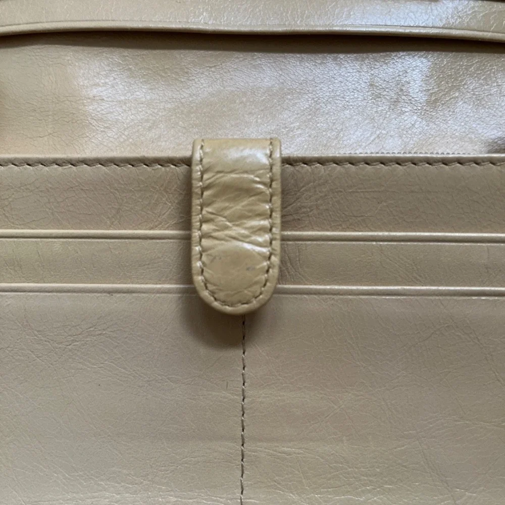 Brighton Snakeskin Wallet Patent Leather Crocodile Tan Silver Preppy Y2K Travel‎